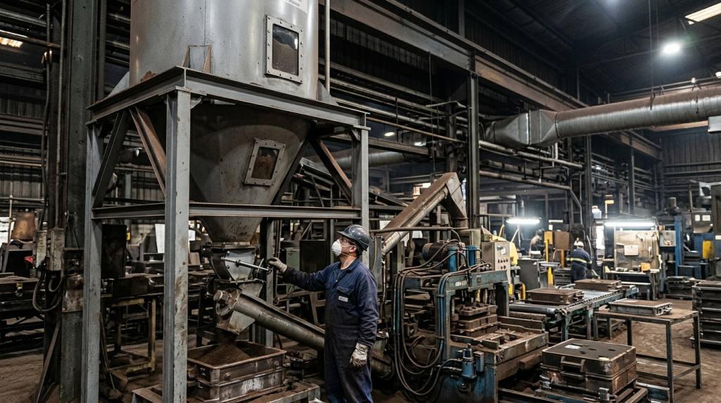 Silo pulmão para areia de fundição: como dimensionar